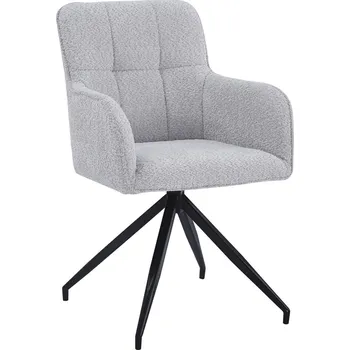 Jídelní židle Jídelní židle Francis, světle šedá strukturovaná látka