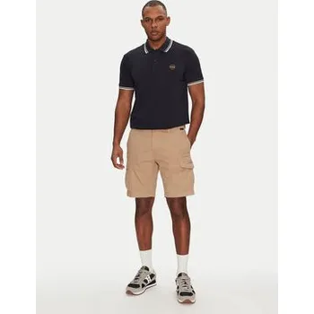 Pánské tričko Napapijri Polokošile E-Macas NP0A4ID51761 Tmavomodrá Regular Fit 3XL