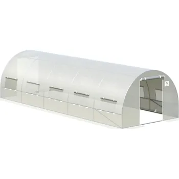 Fóliovník Focus Garden Zahradní foliovník﻿ 3x8x2m - 24m2 bílý DVOJITÉ DVEŘE