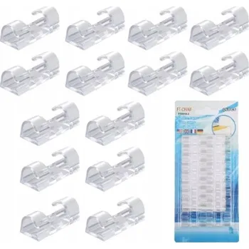 kabelová chránička Organizér na kabely 10 mm - 16 ks transparentní