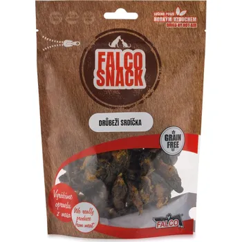 Pamlsek pro psa Falco Snack sušená drůbeží srdíčka 150g