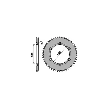 Řetězová sada pro motocykl ZADNÍ ŘETĚZOVÉ KOLO 805 50 F SUZUKI TS 125R 89-96 (JTR805.50) (ŘETĚZ 428)