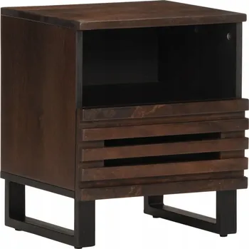 Noční stolek Noční stolek industriální z mangového dřeva hnědý 40x34x46 cm