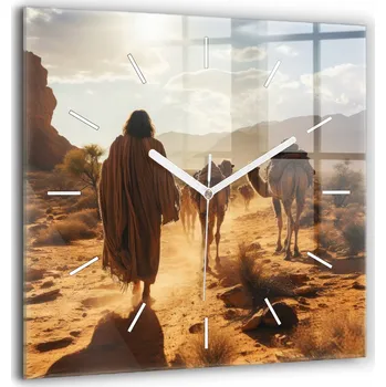 Hodiny Nástěnné hodiny SacroArte, hnědé, 60 cm