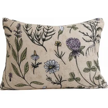 Povlak na dekorativní polštářek Mušelínový povlak na polštář 50 × 70 cm - Herbář