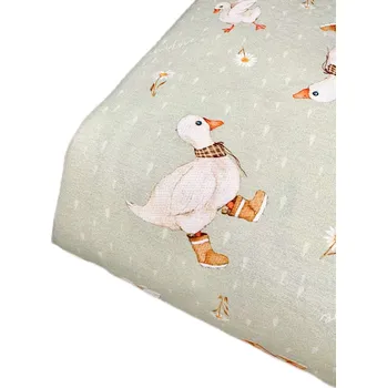 Prostěradlo Mimilove Bavlněné prostěradlo do kolébky a košíků 40x90 cm Husičky