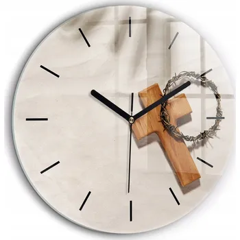 Hodiny Nástěnné hodiny SacroArte béžové 60 cm