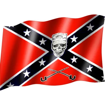 Vlajka venkovní Jižanská vlajka, Ranger, lebka