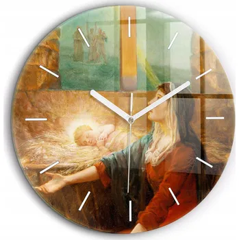 Hodiny Nástěnné hodiny Retro Loft do obýváku, předsíně - Vánoce, Betlém fi 60