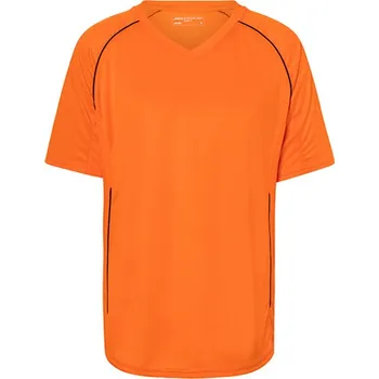 Pánské tričko James&Nicholson Unisex funkční triko JN386 Orange-Black S