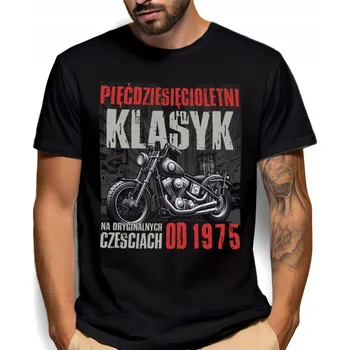 Pánské tričko TRIČKO DÁREK K 30 40 50 60 70. NAROZENINÁM KLASIKA HARLEY VLASTNÍ ROK 1975