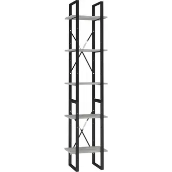 Knihovna Regál na knihy beton 5 polic 40x30x105/70 cm