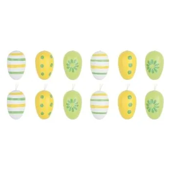 Velikonoční dekorace Vajíčko dřevěné na pověšení 3 cm, 12 ks (cs, Anděl Přerov s.r.o.)