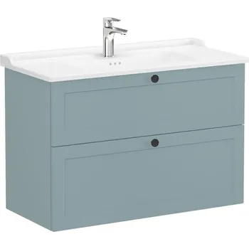 Koupelnový nábytek Koupelnová skříňka s umyvadlem VitrA Root 100x67x46 cm zelená mat ROOTC100GINTC