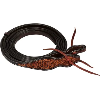 Pool's Otěže westernové Floral Pool's, 2,4 m, tmavě hnědé