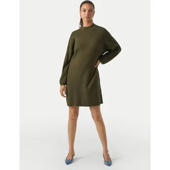 Dámské šaty Vero Moda Úpletové šaty Nancy 10249116 Zelená Relaxed Fit L