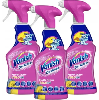 Odstraňovač skvrn Vanish Sada Oxi Action Odstraňovač Skvrn na Prádlo ve Spreji 3x 500ml