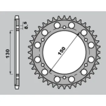Řetězová sada pro motocykl PBR ZADNÍ ŘETĚZOVÉ KOLO 298 40 C45 HONDA NS 400R '85-'88, VFR '86 (JTR298.40)* (ŘETĚZ 530)