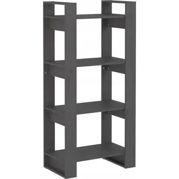 Knihovna Dřevěný regál šedý 60x35x125 cm, borovice, dekorativní a praktický