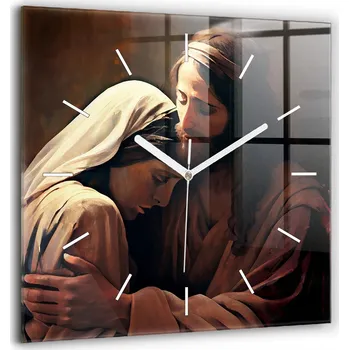 Hodiny Nástěnné hodiny SacroArte, hnědé, 60 cm