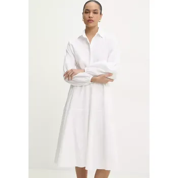 Dámské šaty Šaty Answear.LAB bílá barva, midi 6813.TWK 00X, vel. L