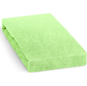 Prostěradlo Froté prostěradlo 120x200cm, světle žluto-zelené