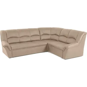 Sedací souprava Kožená rohová sedací souprava DUBAJ LUX XL, tm. béžová (k-10)
