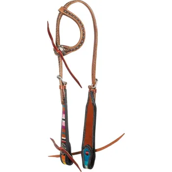 Pool's Uzdečka westernová Carpet Decorations Pool's, jednouška, COB/FULL, natural