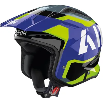 Motodoplněk Trial helma na motorku Airoh TRR 2 Jupiter modro-žlutá