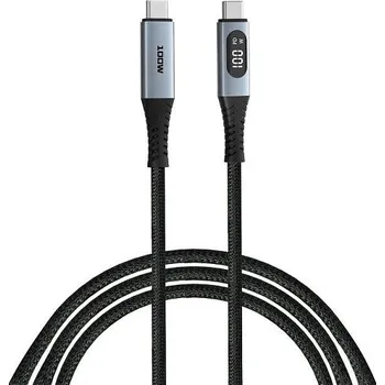 Datový kabel Verbatim kabel Sync &amp; Charge s displejem USB-C to USB-C 100W 120 cm černý (31848)