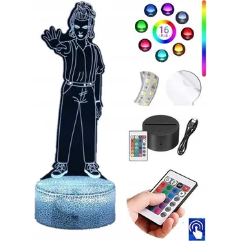Lampička LAMPKA NA SKLE STRANGER THINGS Eleven 3D LED RGB + DÁLKOVÝ OVLADAČ 16 BAREV