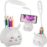 Dětské Noční Světlo LED s Organizérem a Stojánkem na Telefon - Bílá