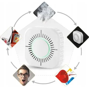 Sada domovního alarmu Bezdrátový detektor kouře TUYA SMART WIFI požární hlásič