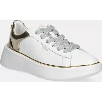 Dámské tenisky Kožené tenisky Twinset bílá barva, 251TCP042 251TCP042.07049 00X, EUR 36