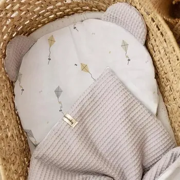 Polštář Pro Miminka Polštář "Medvídek" 100% Bavlna Draci/Vaflově šedá