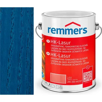 Lak na dřevo Remmers HK-LASUR 2,5L RC-953 Chrpová modř - Kornblume + dárek k objednávce nad 1000Kč
