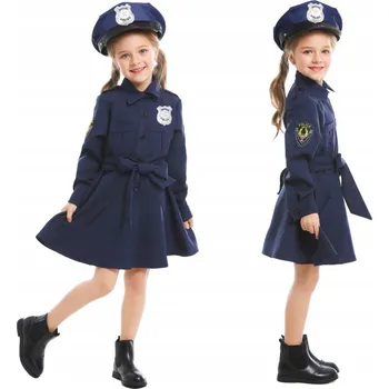 Karnevalový kostým Kostým Policistka pro dívku Korbi, velikost 110-120