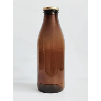 Láhev Láhev na mléko, aviváž hnědá JOTA 1 000 ml se zlatým víčkem