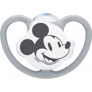 Dudlík Space NUK 0-6m Disney Mickey Mouse šedá