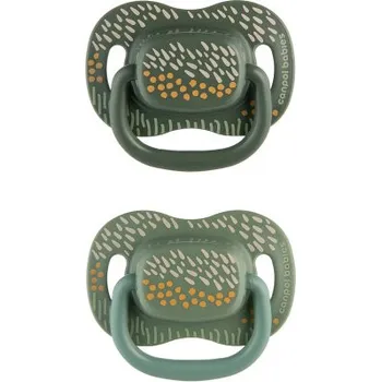 Canpol babies Set symetrických silikonových dudlíků MOUNTAINS 6-18m 2ks zelený