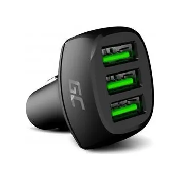 Green Cell PowerRide 54W 3xUSB 18W nabíječka do auta s technologií rychlého nabíjení Ultra Charge CADGC01