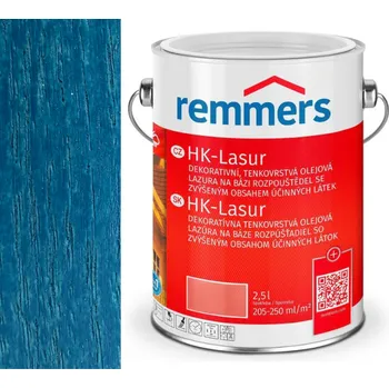 barva a nátěr na dřevo Remmers HK-LASUR 2,5L RC-952 Azurová - Azur + dárek k objednávce nad 1000Kč