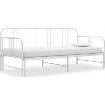 Postel Jednolůžková kovová postel ZakitoHome 90x200 bílá