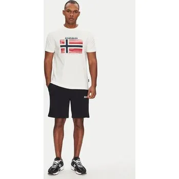 Pánské tričko Napapijri T-Shirt S-Lari NP0A4IE52061 Bílá Regular Fit XL