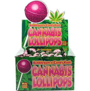Cukrovinka Dr. Greenlove Konopné lízátko Bubblegum X Candy Kush 17 g