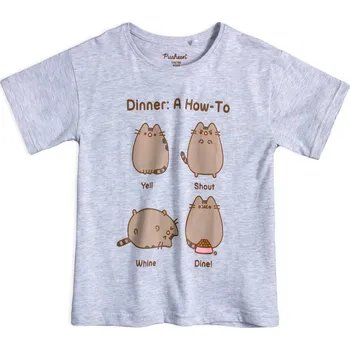 Dívčí tričko Dívčí tričko PUSHEEN šedé Velikost: 134-140