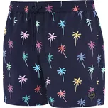 Pánské plavkové kraťasy Happy Self SM29-23 tm.modrá/ květinky -vzor - Self XL
