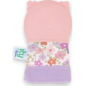 INGENUITY Kousátko s rukavičkou sovička Nally růžová bez BPA 3m+