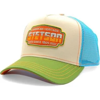 Kšiltovka Kšiltovka Stetson - Trucker Cap Lightning - Green/Light Khaki