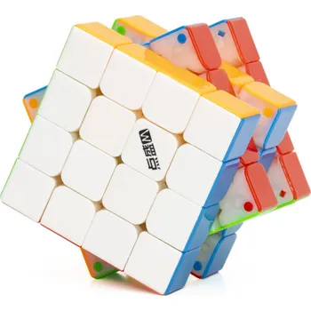 Hlavolam Kostka 4x4x4 DianSheng S4M Barevný plast UV (bílé vnitřní dílky)